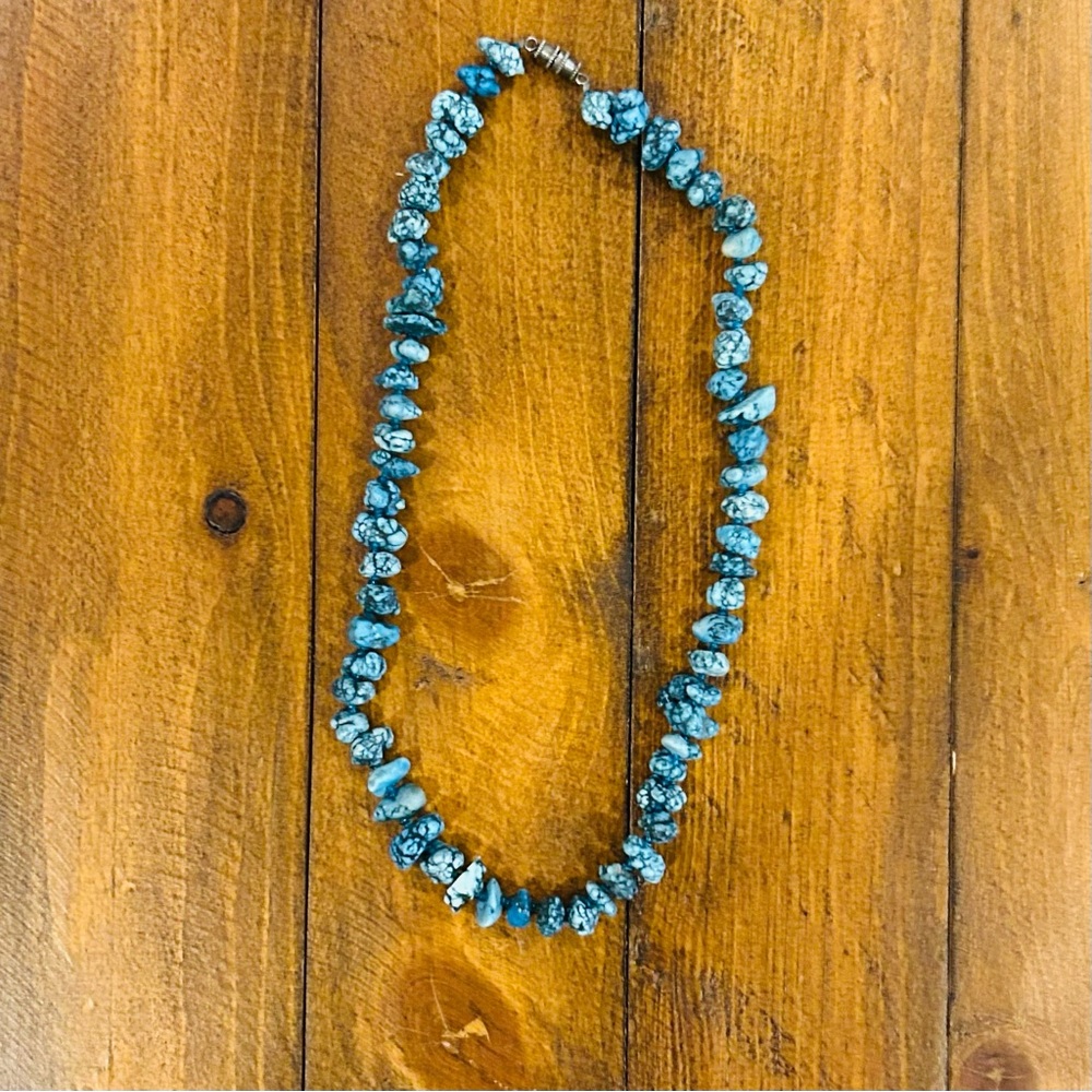 Genuine Turquoise Nugget Necklace EUC - Picture 11 of 11